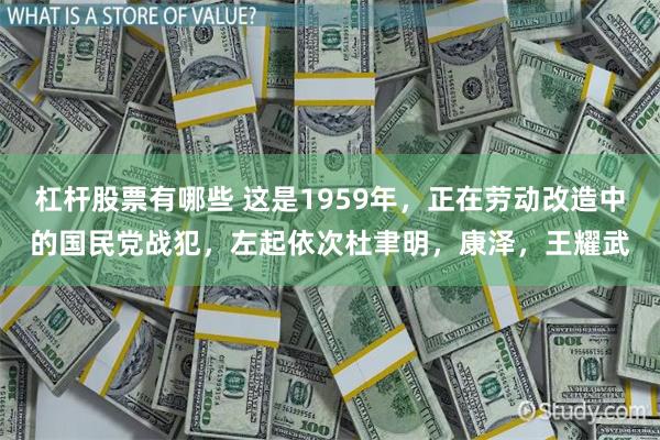 杠杆股票有哪些 这是1959年，正在劳动改造中的国民党战犯，左起依次杜聿明，康泽，王耀武