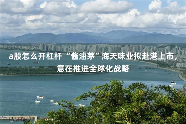 a股怎么开杠杆 “酱油茅”海天味业拟赴港上市，意在推进全球化战略