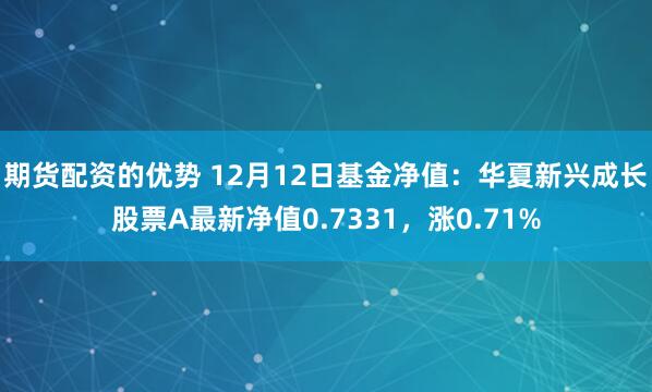 期货配资的优势 12月12日基金净值：华夏新兴成长股票A最新净值0.7331，涨0.71%