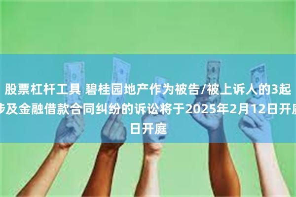 股票杠杆工具 碧桂园地产作为被告/被上诉人的3起涉及金融借款合同纠纷的诉讼将于2025年2月12日开庭