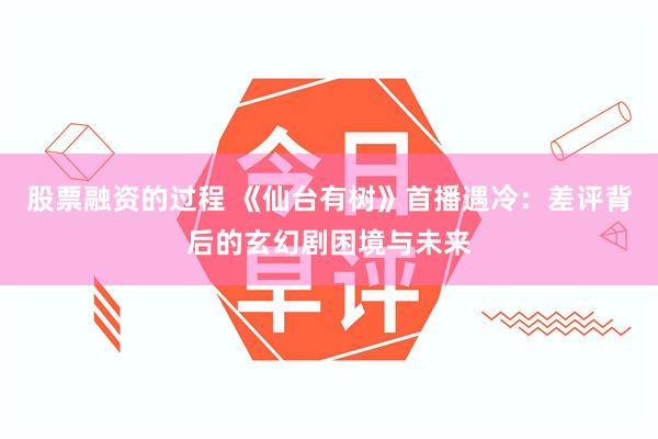 股票融资的过程 《仙台有树》首播遇冷：差评背后的玄幻剧困境与未来